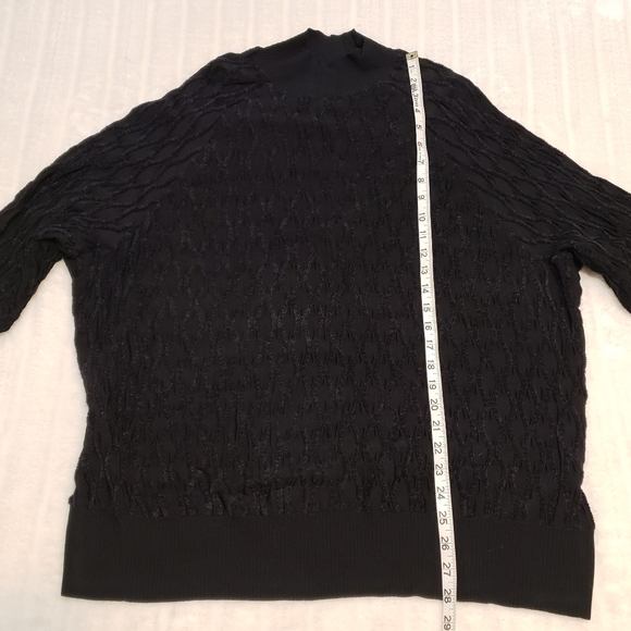 Love & Legend Black Textured Mock Neck Top - Picture 12 of 16